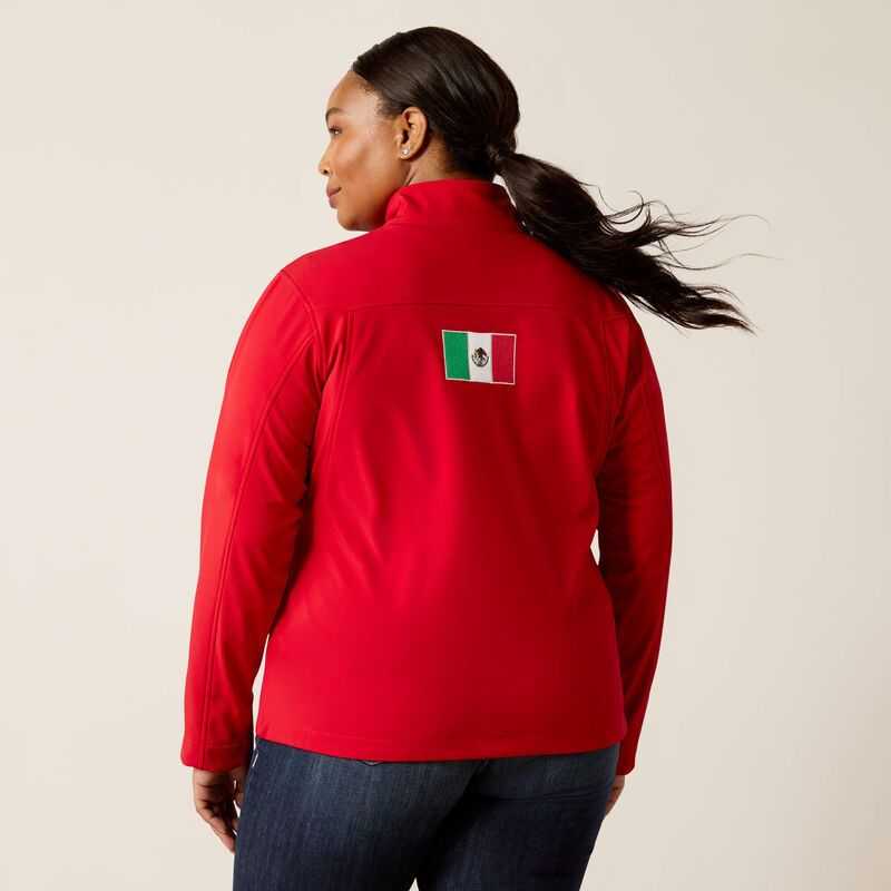 Ariat Classic Team Softshell MEXICO Jacket Red | 394VQFIWD