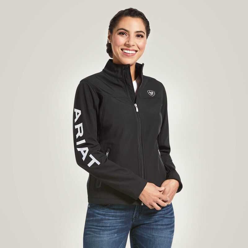 Ariat Classic Team USA/MEX Softshell Jacket Black | 473GXCYIE