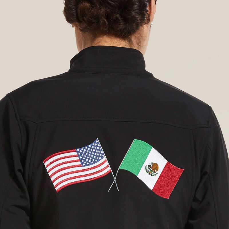 Ariat Classic Team USA/MEX Softshell Jacket Black | 473GXCYIE