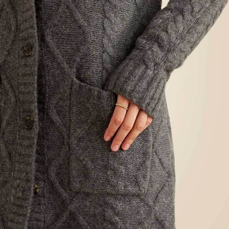 Ariat Colma Cardigan Grey | 483ZCHMNS