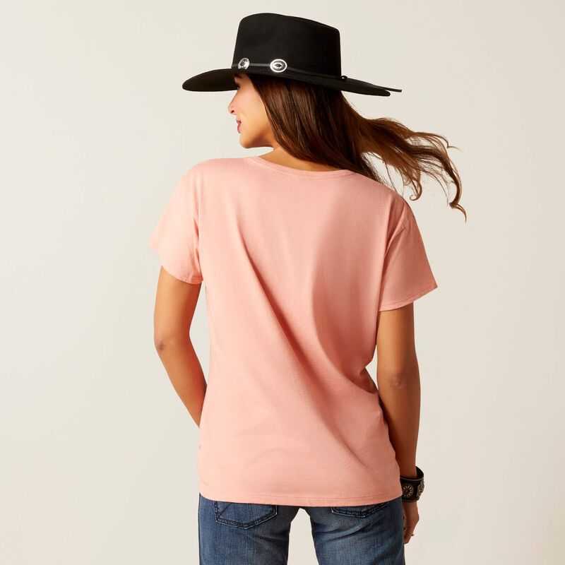 Ariat Cow Chart T-Shirt Sunset Heather | 527YECWNL