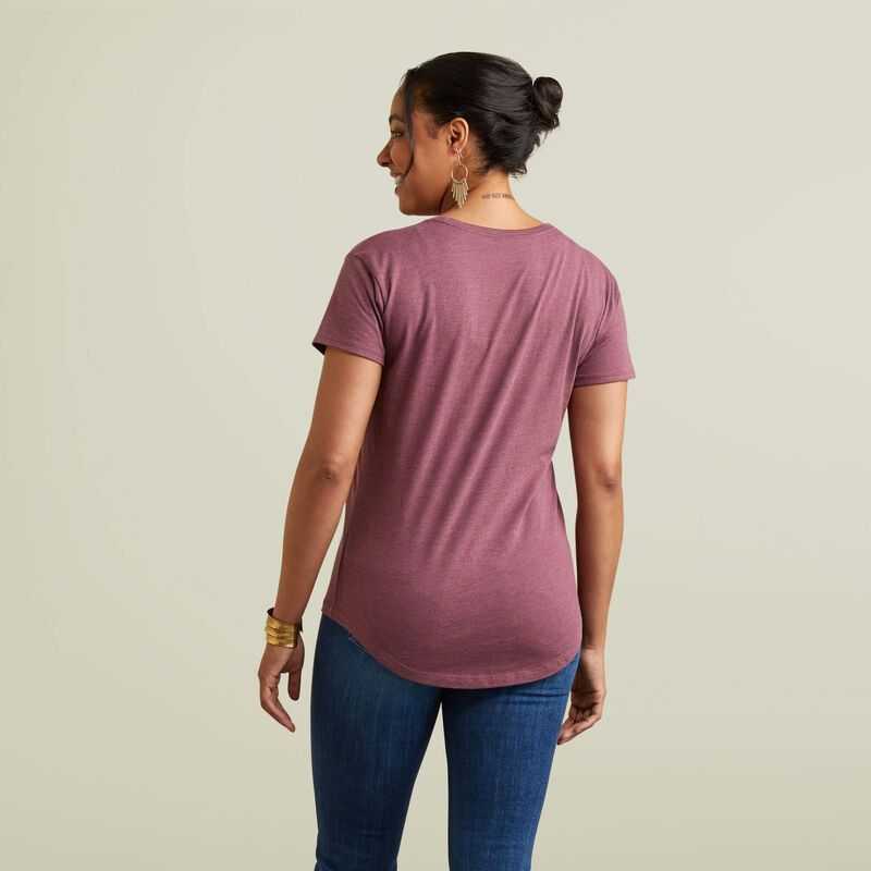 Ariat Cow Gal T-Shirt Burgundy | 396HLVQPF