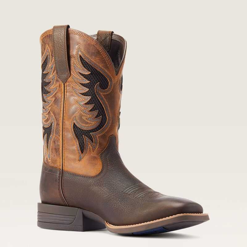 Ariat Cowpuncher VentTEK Cowboy Boot Dark Brown | 013SFBCAU