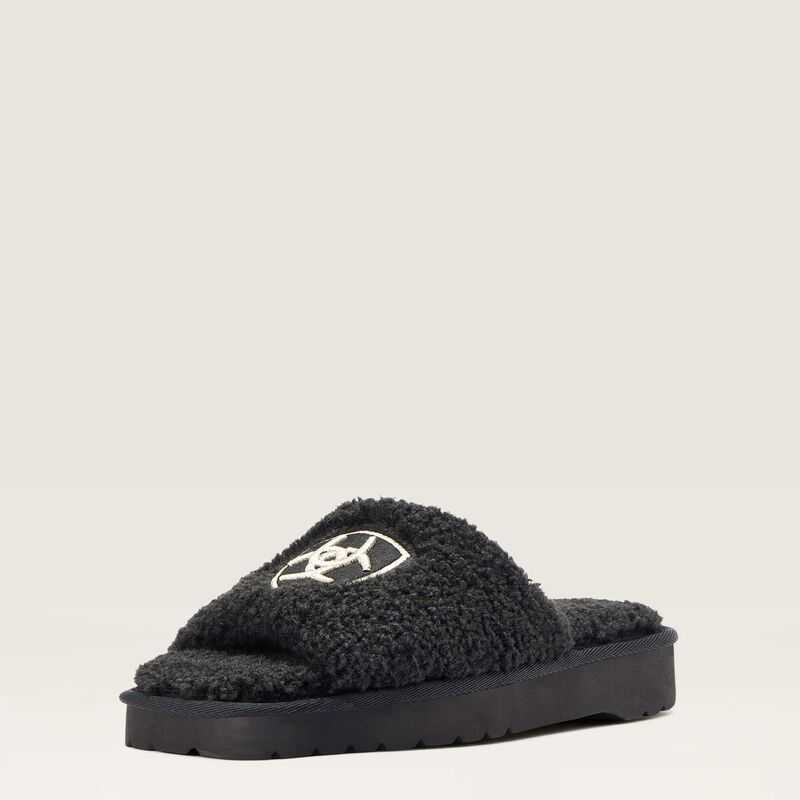 Ariat Cozy Chic Square Toe Slipper Black | 310JDXNMK