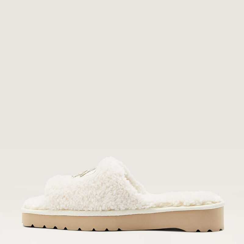 Ariat Cozy Chic Square Toe Slipper Cream | 961KENBCP