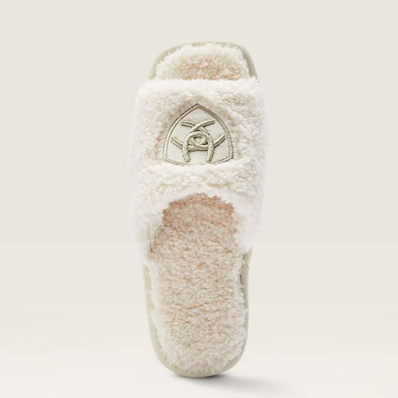 Ariat Cozy Chic Square Toe Slipper Cream | 961KENBCP