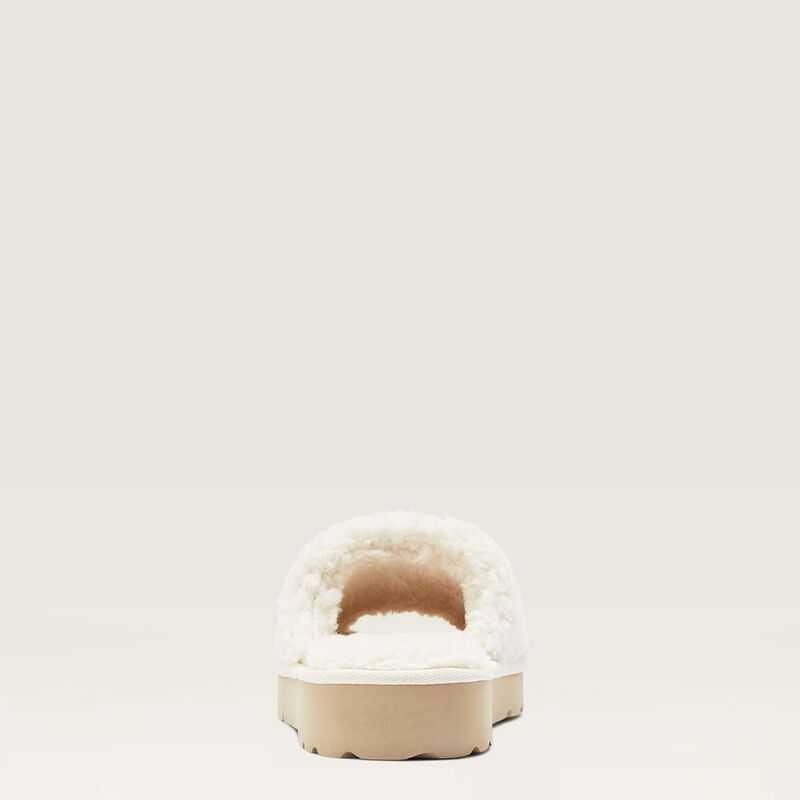 Ariat Cozy Chic Square Toe Slipper Cream | 961KENBCP