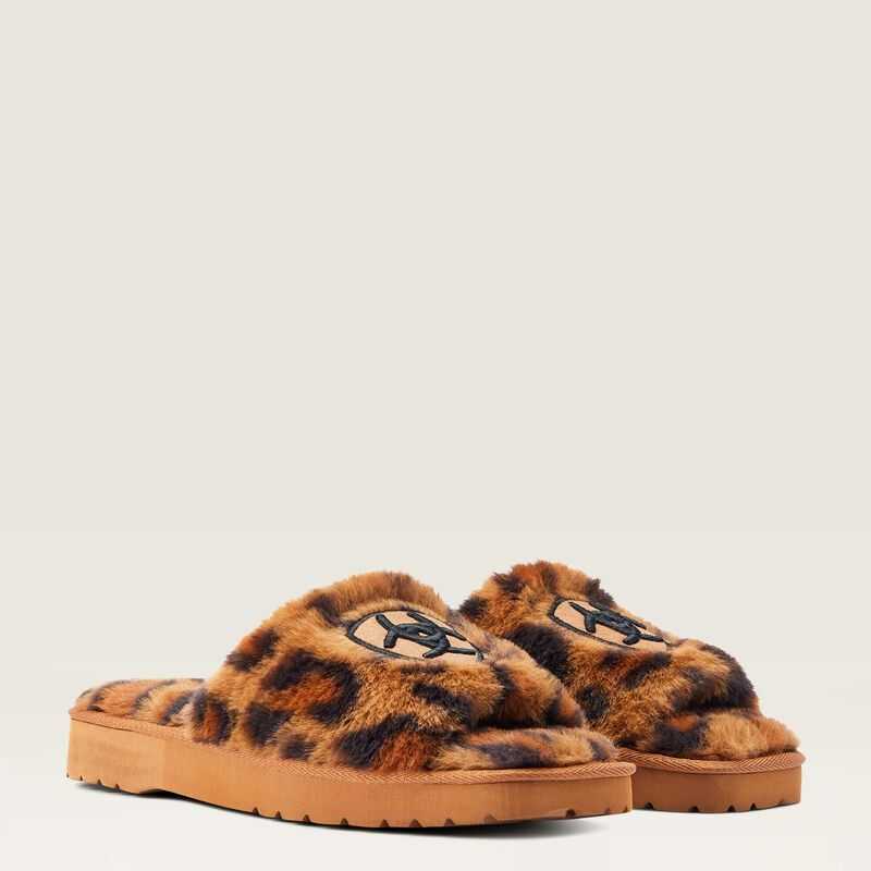 Ariat Cozy Chic Square Toe Slipper Leopard | 674SKIBOE