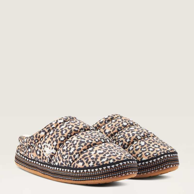 Ariat Crius Clog Slipper Brown Leopard | 146JFBDPM