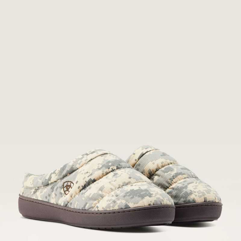 Ariat Crius Clog Slipper Olive Camo | 569HRCUVJ