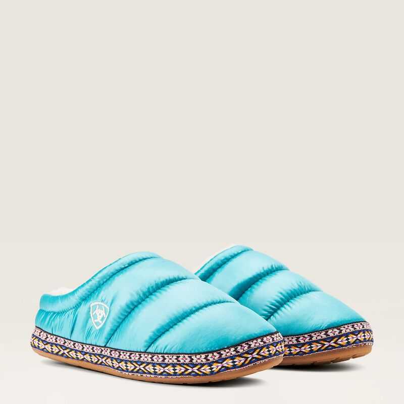 Ariat Crius Clog Slipper Turquoise | 507HCZNYL