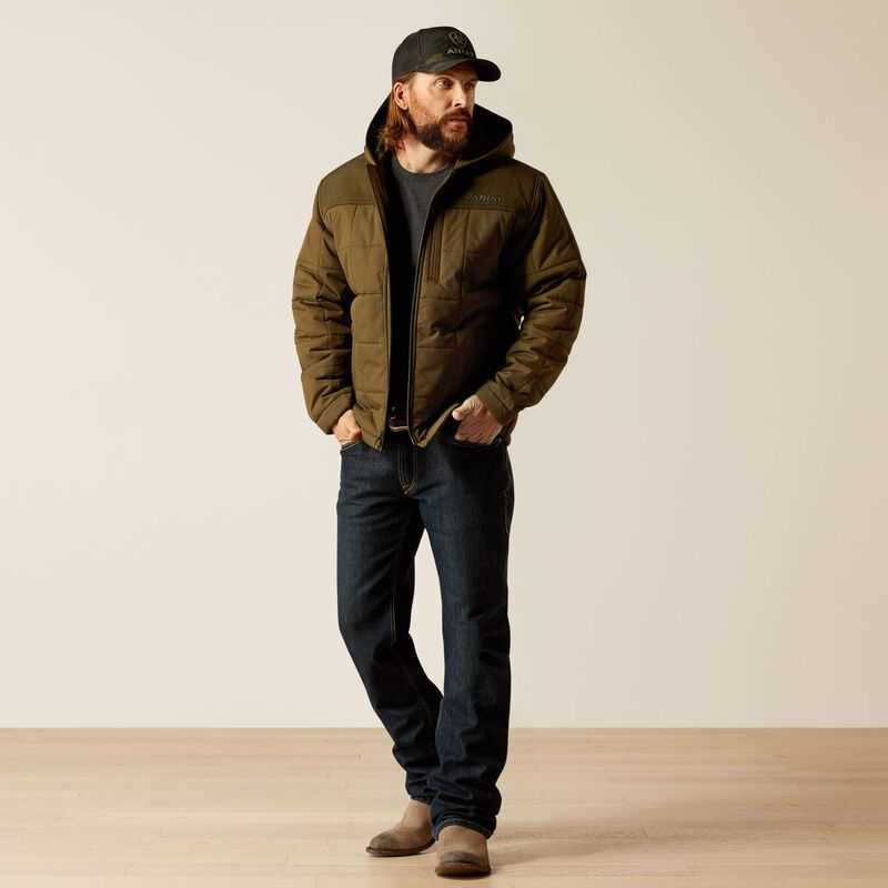 Ariat Crius Hooded Insulated Jacket Relic|relic Heather | 301MCRDFO