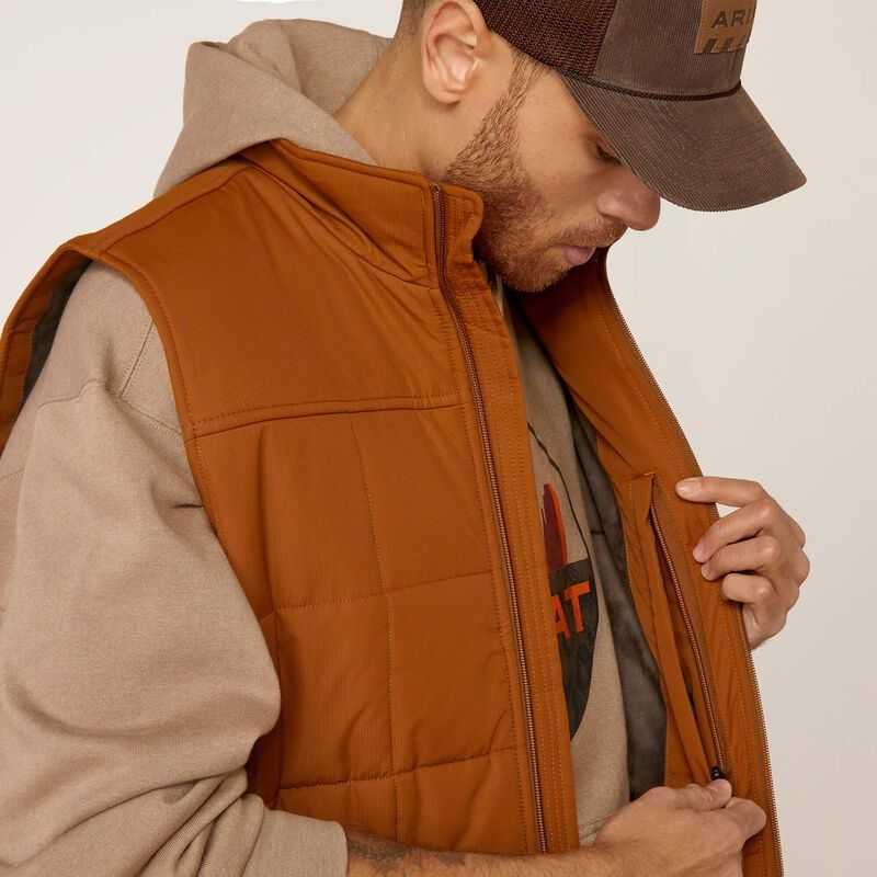 Ariat Crius Insulated Vest Brown | 524HBLDZQ