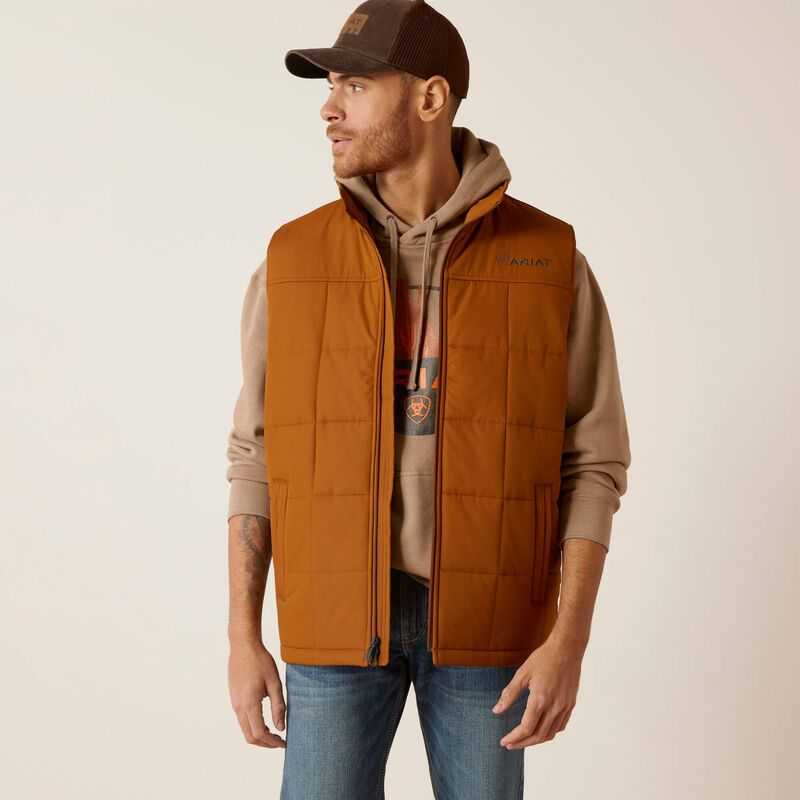 Ariat Crius Insulated Vest Brown | 524HBLDZQ