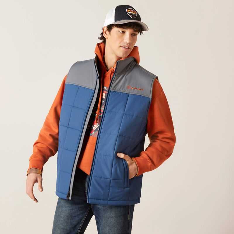 Ariat Crius Insulated Vest Midsummer Night/Rock Climb | 216KFXVRS