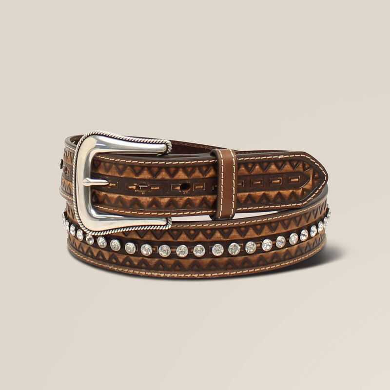 Ariat Crystal Stud Belt Brown | 735ZVFSKY