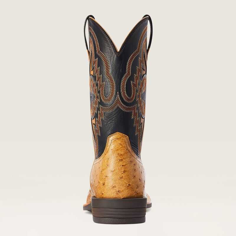 Ariat Dagger Western Boot Antique Saddle Fq Ostrich | 853ZYXKPJ