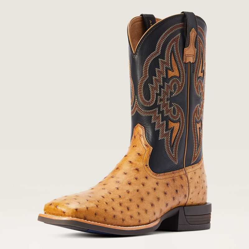 Ariat Dagger Western Boot Antique Saddle Fq Ostrich | 853ZYXKPJ