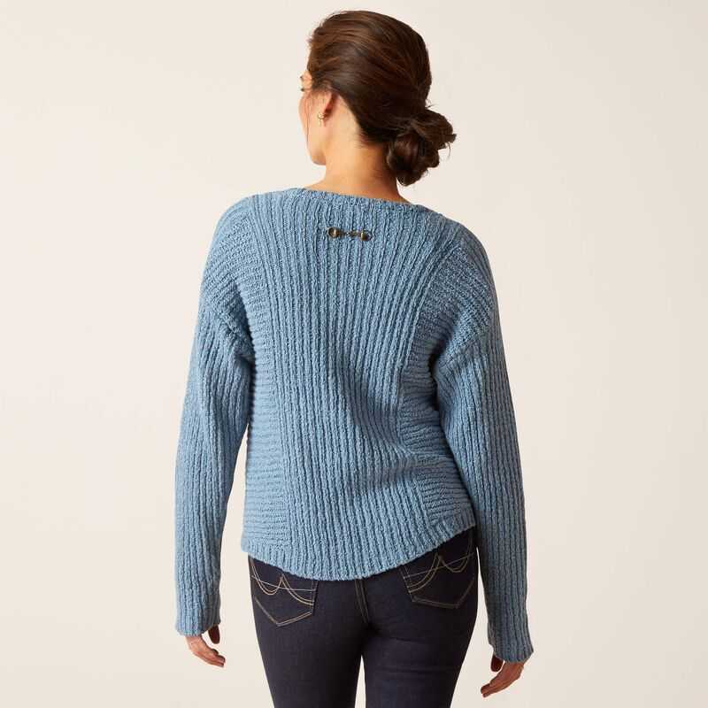 Ariat Daneway Sweater Blue Grey | 816JALHWB