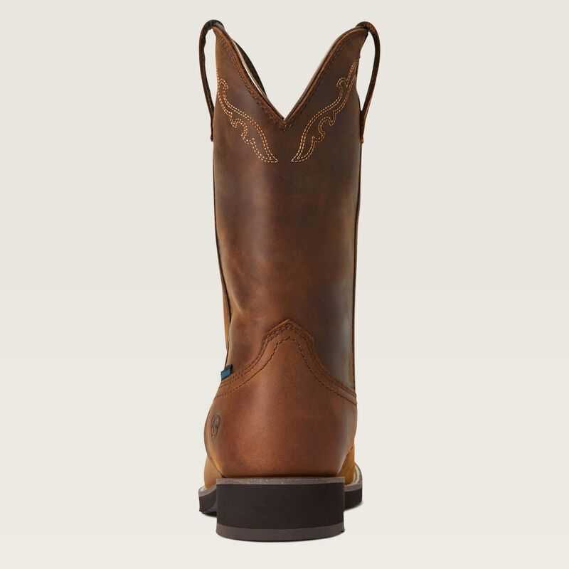 Ariat Delilah Round Toe Waterproof Western Boot Brown | 879AUOEMQ