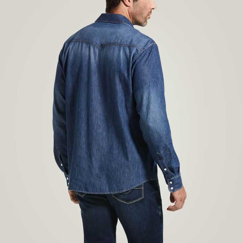 Ariat Denim Retro Fit Shirt Grey | 517LNHZAI