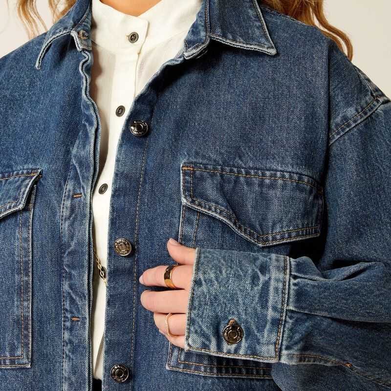 Ariat Denim Shirt Jacket Hesperia | 851QLJOHV