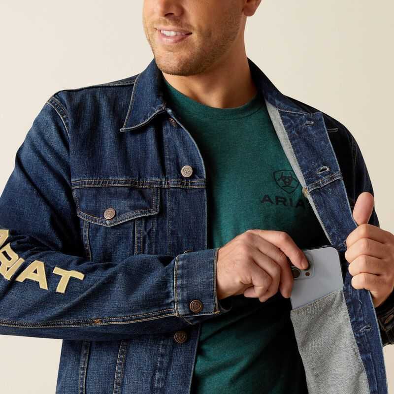 Ariat Denim Team Trucker Jacket Richford | 403PEHRWS