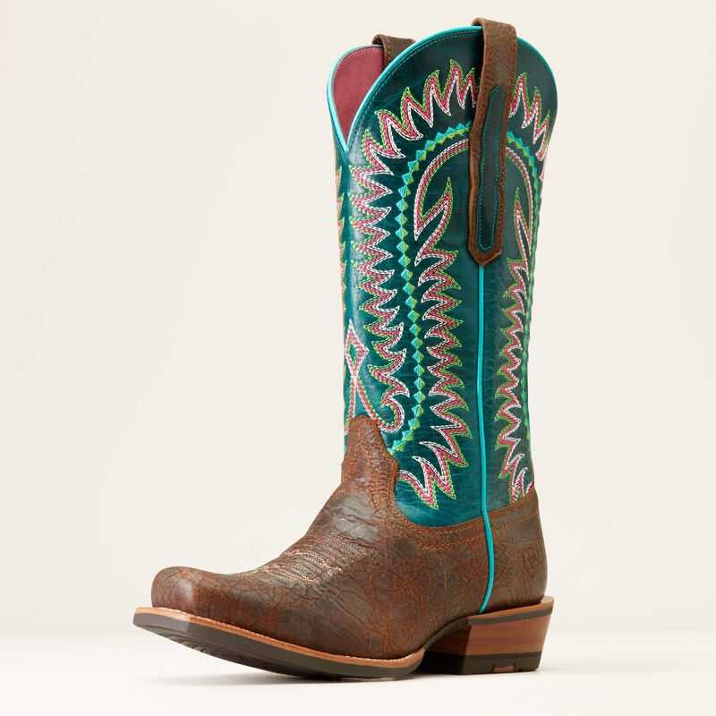 Ariat Derby Monroe Western Boot Brown | 637ZBGYSD