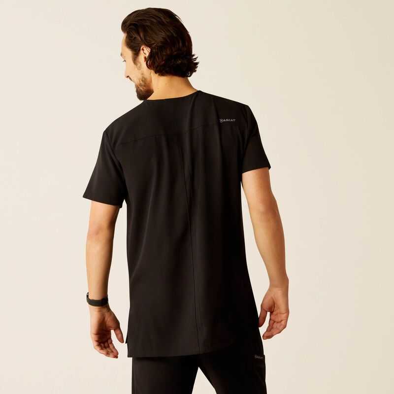 Ariat Derham 6 Pocket Scrub Top Black | 698KEOGBW