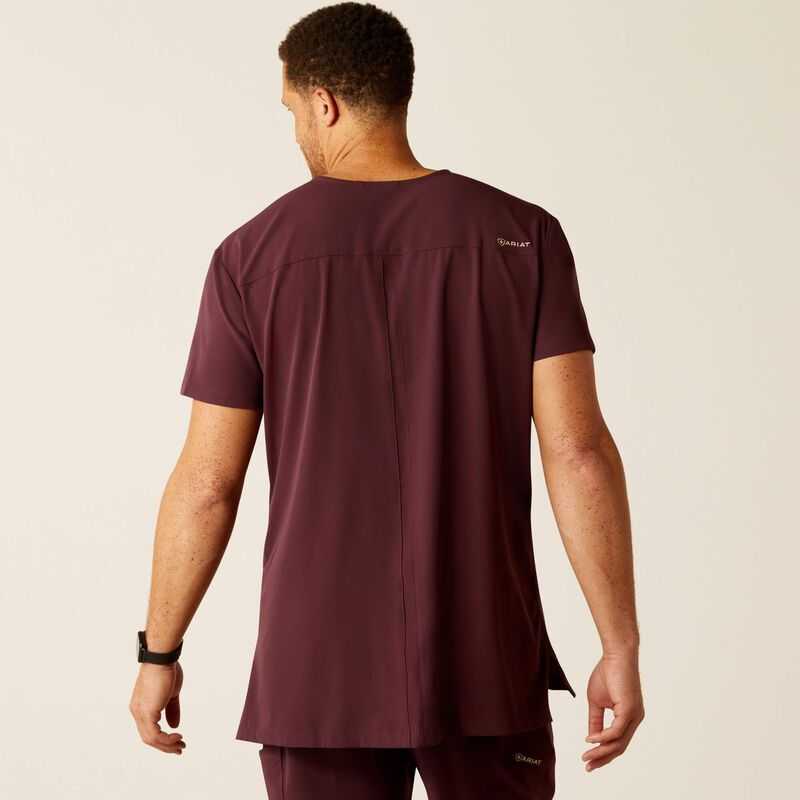 Ariat Derham 6 Pocket Scrub Top Winetasting | 480EVODBR