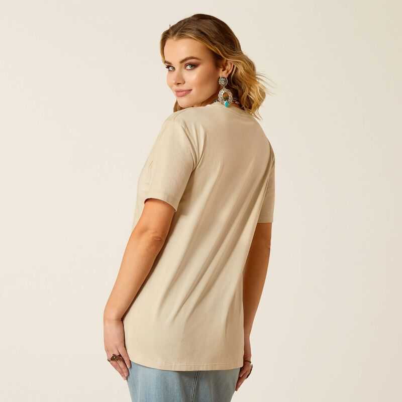 Ariat Desert Bronc T-Shirt Beige | 624FRKSVH