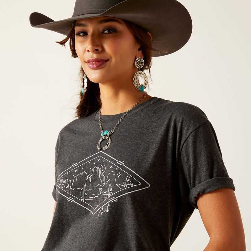 Ariat Desert Diamond T-Shirt Grey | 408UIYDOV