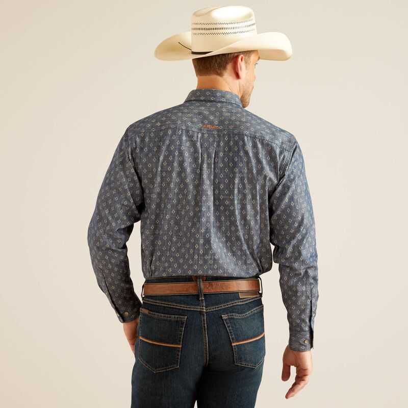 Ariat Dillon Classic Fit Shirt Blue | 120QHEVMT