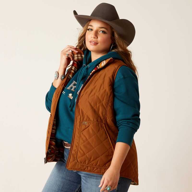 Ariat Dilon Chimayo Vest Brown | 416NTMCSR