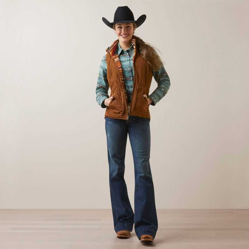 Ariat Dilon Chimayo Vest Brown | 416NTMCSR