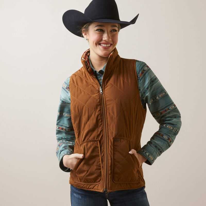 Ariat Dilon Chimayo Vest Brown | 416NTMCSR