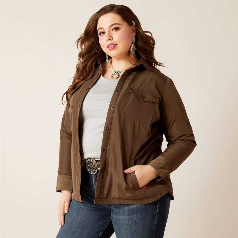 Ariat Dilon Shirt Jacket Canteen | 208WBZXRT