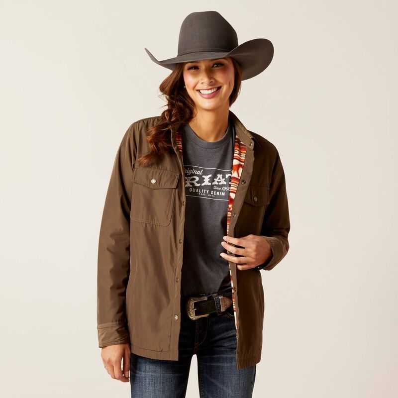 Ariat Dilon Shirt Jacket Canteen | 208WBZXRT