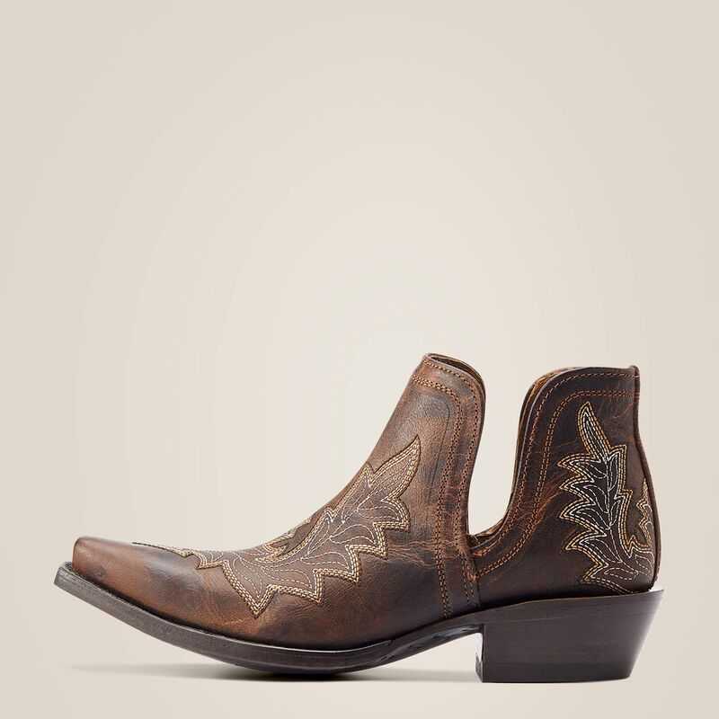 Ariat Dixon Low Heel Western Boot Brown | 170DOKVCB