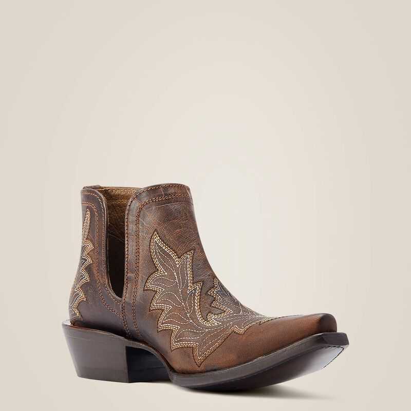 Ariat Dixon Low Heel Western Boot Brown | 170DOKVCB