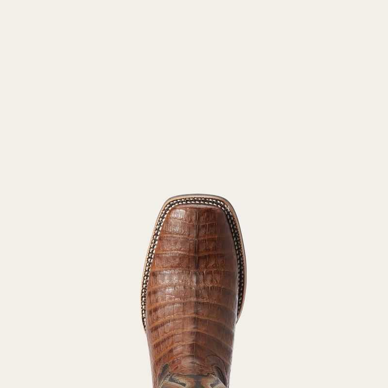 Ariat Double Down Western Boot Caramel Caiman Belly | 514JCETXN