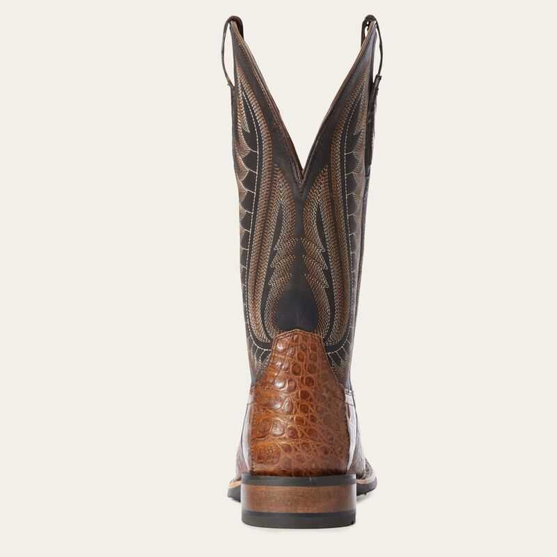 Ariat Double Down Western Boot Caramel Caiman Belly | 514JCETXN