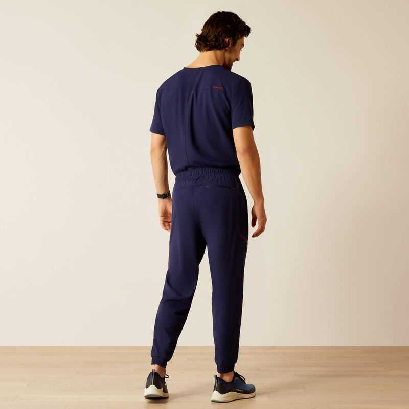 Ariat Drew Cargo Stretch Jogger Scrub Pant Navy | 328YGSIQM