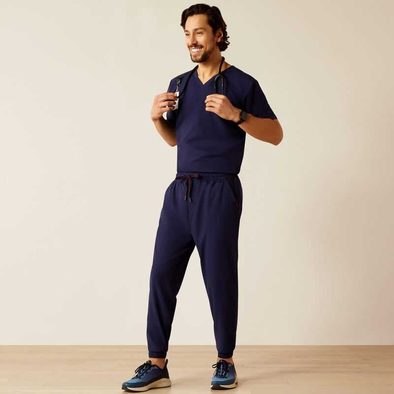 Ariat Drew Cargo Stretch Jogger Scrub Pant Navy | 328YGSIQM