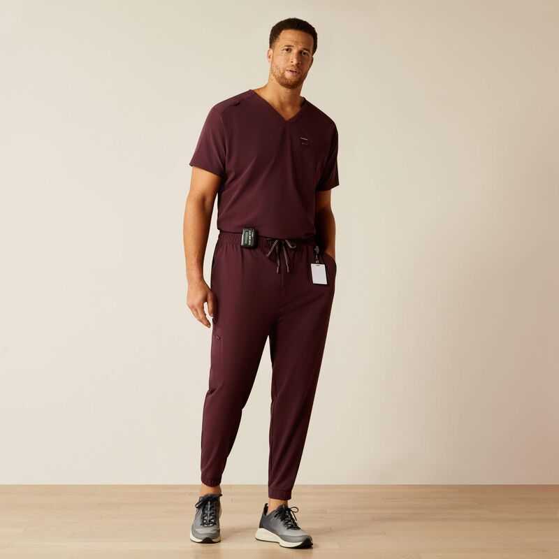 Ariat Drew Cargo Stretch Jogger Scrub Pant Winetasting | 276GPUHLB