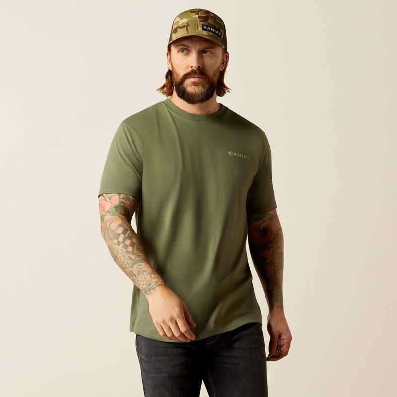 Ariat Duck T-Shirt Green | 921XHVBEF