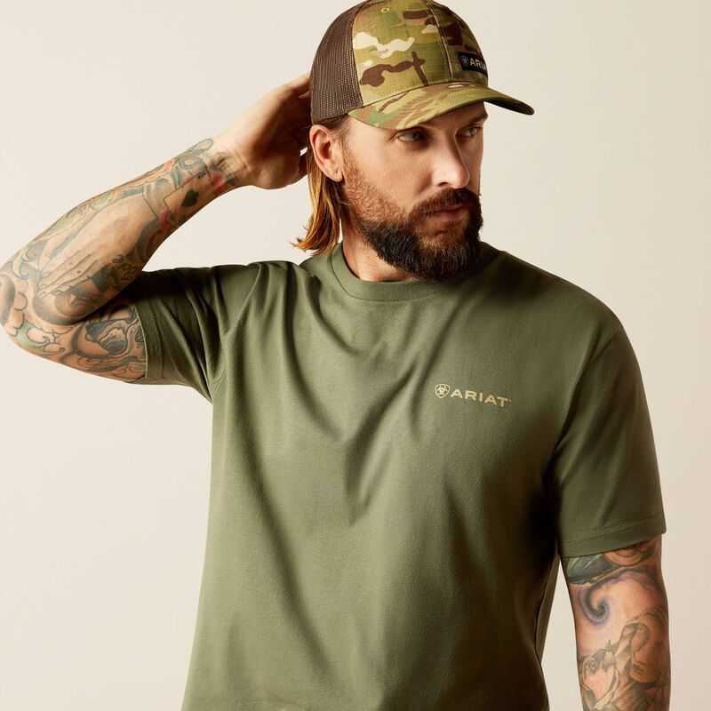 Ariat Duck T-Shirt Green | 921XHVBEF