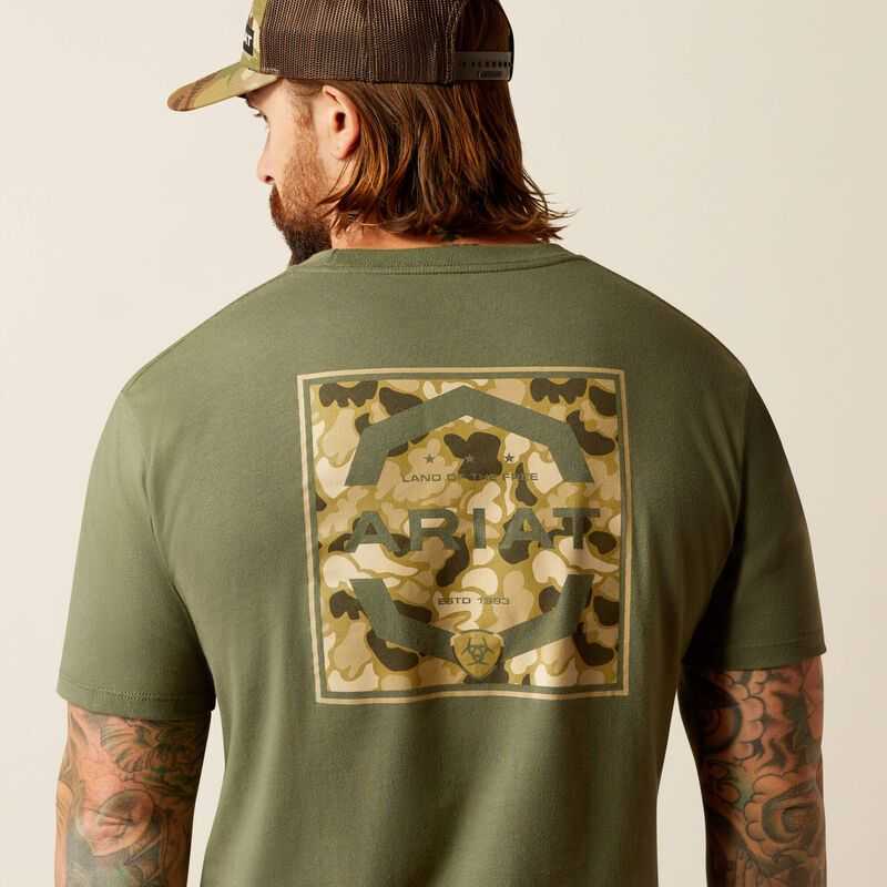 Ariat Duck T-Shirt Green | 921XHVBEF