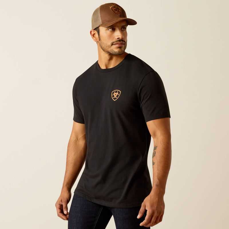 Ariat Eagle Freedom T-Shirt Black | 732JPRAWU