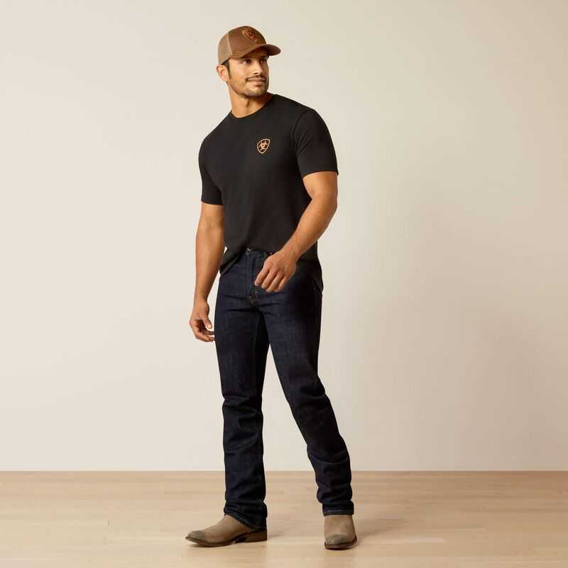 Ariat Eagle Freedom T-Shirt Black | 732JPRAWU